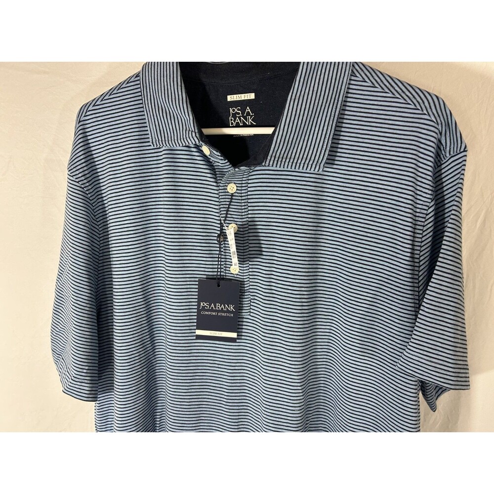 Jos. A. Bank Men's Polo Slim Fit Comfort Stretch Shirt Short Sleeve XL - Picture 4 of 5